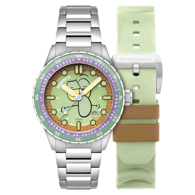 Spinnaker Hass Automatic X Spongebob Squarepants 25th Anniversary Squidward Green Limited Edition - Watches.com - SP - 5138 - 33