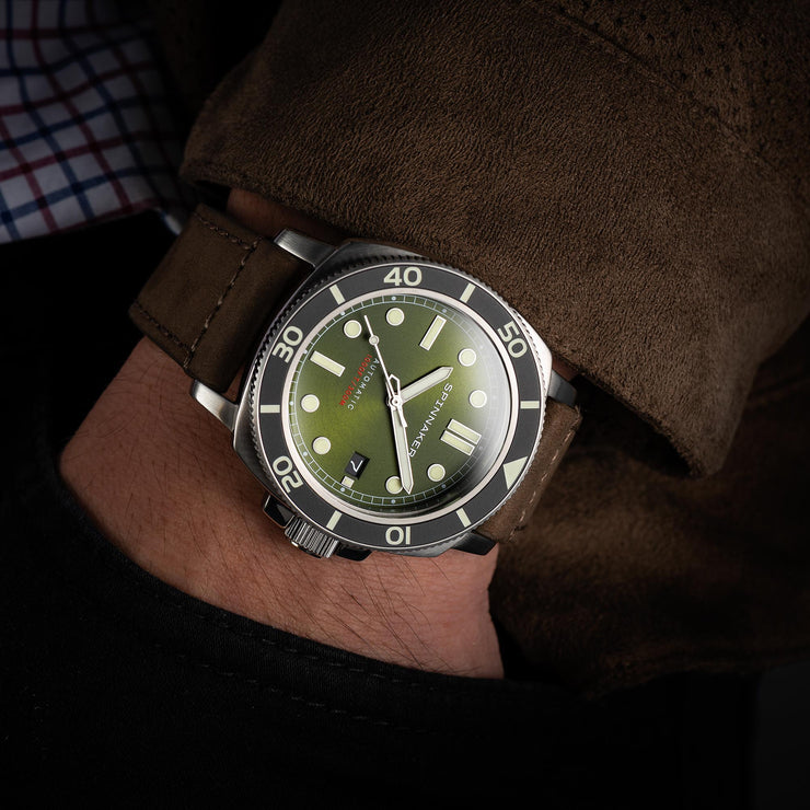 Spinnaker Hull Automatic Alligator Green - Watches.com - SP - 5088 - 03