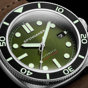 Spinnaker Hull Automatic Alligator Green - Watches.com - SP - 5088 - 03