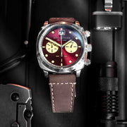 Spinnaker Hull Chronograph Burnt Maroon - Watches.com - SP - 5068 - 05