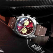 Spinnaker Hull Chronograph Burnt Maroon - Watches.com - SP - 5068 - 05