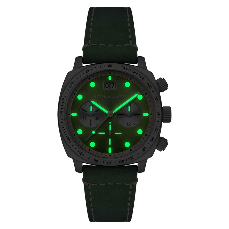 Spinnaker Hull Chronograph Shire Green - Watches.com - SP - 5068 - 06