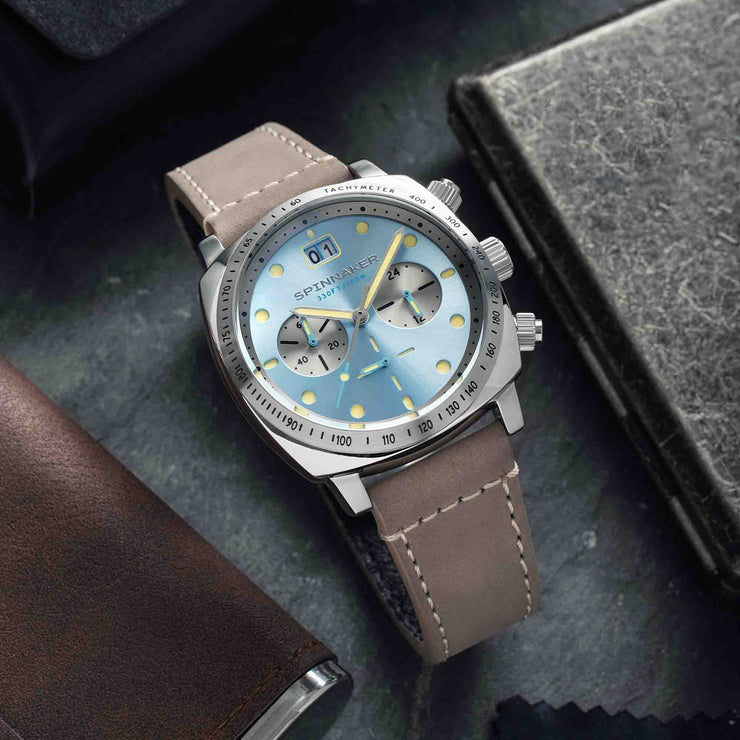 Spinnaker Hull Chronograph Sky Blue - Watches.com - SP - 5068 - 04