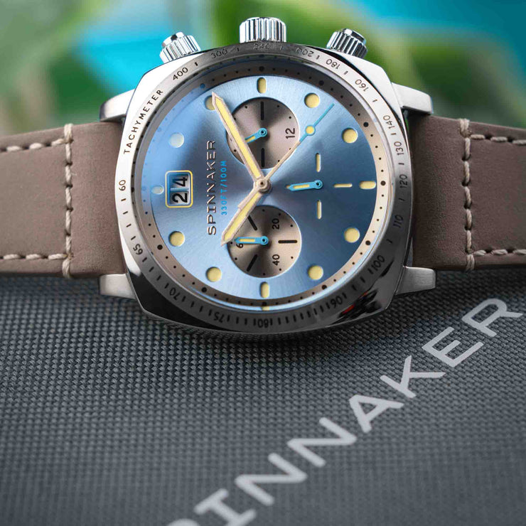 Spinnaker Hull Chronograph Sky Blue - Watches.com - SP - 5068 - 04