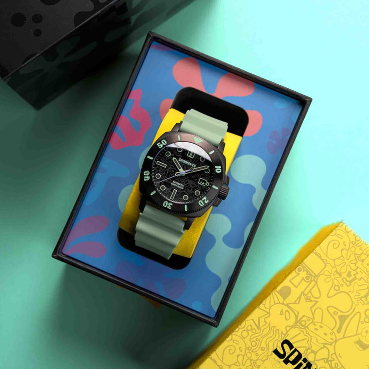 Spinnaker Hull Diver Automatic Spongebob SquarePants Green Squidward Limited Edition - Watches.com - SP - 5147 - 03