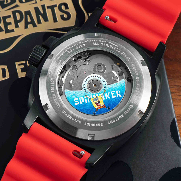 Spinnaker Hull Diver Automatic Spongebob SquarePants Red Mr. Krabs Limited Edition - Watches.com - SP - 5147 - 04