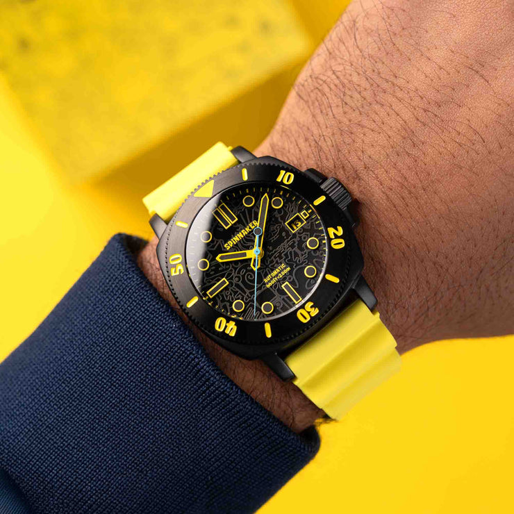 Spinnaker Hull Diver Automatic Spongebob SquarePants Yellow Spongebob Limited Edition - Watches.com - SP - 5147 - 01