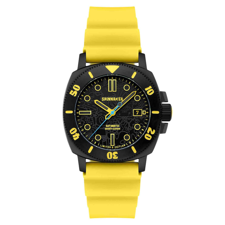 Spinnaker Hull Diver Automatic Spongebob SquarePants Yellow Spongebob Limited Edition - Watches.com - SP - 5147 - 01