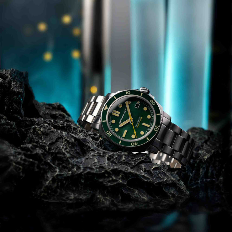 Spinnaker Hull Pearl Diver Automatic Emerald Limited Edition - Watches.com - SP - 5106 - 33