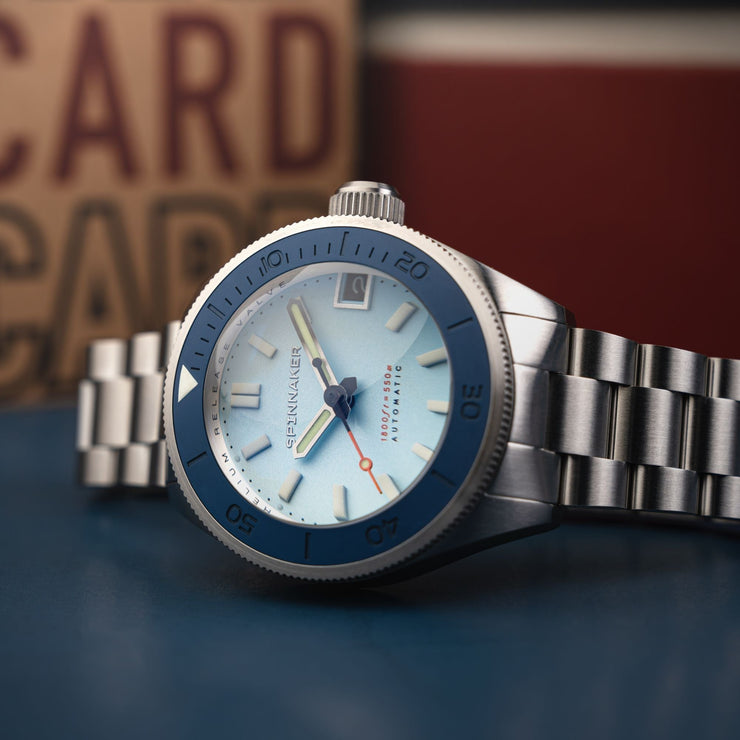 Spinnaker Piccard Automatic Ice Blue - Watches.com - SP - 5098 - 55