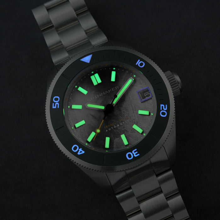 Spinnaker Piccard Automatic Meteorite Limited Edition Elite Green angled shot picture