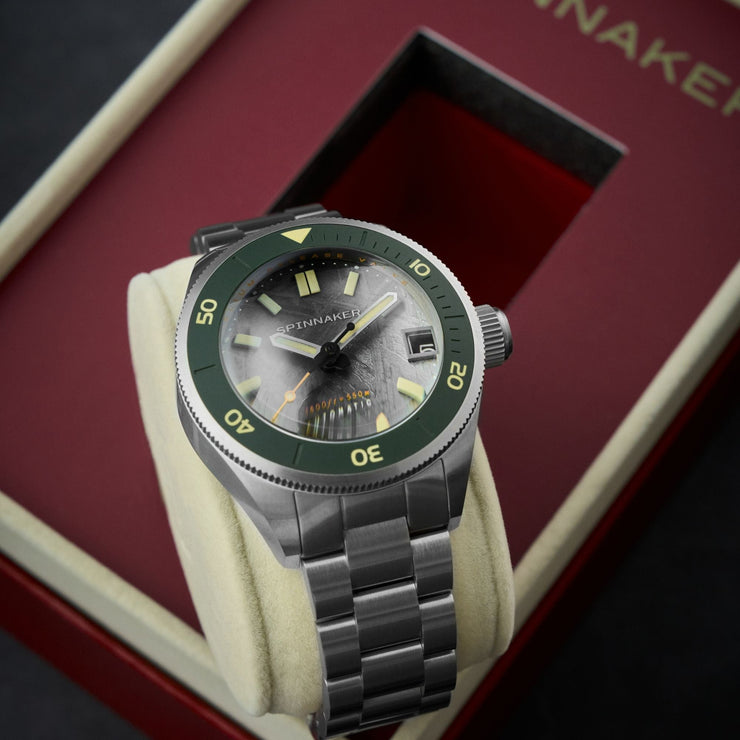 Spinnaker Piccard Automatic Meteorite Limited Edition Elite Green - Watches.com - SP - 5098 - BB