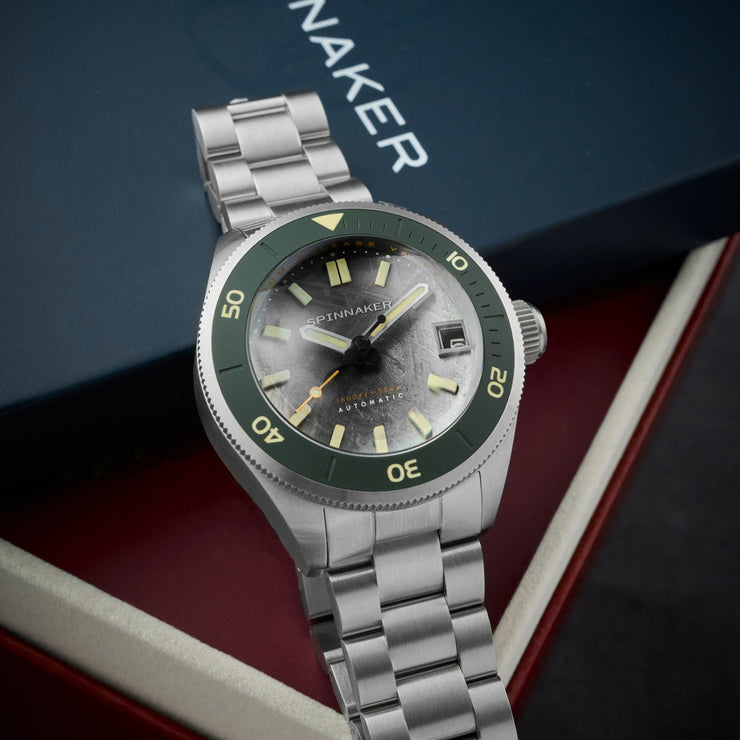 Spinnaker Piccard Automatic Meteorite Limited Edition Elite Green - Watches.com - SP - 5098 - BB