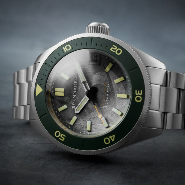 Spinnaker Piccard Automatic Meteorite Limited Edition Elite Green - Watches.com - SP - 5098 - BB