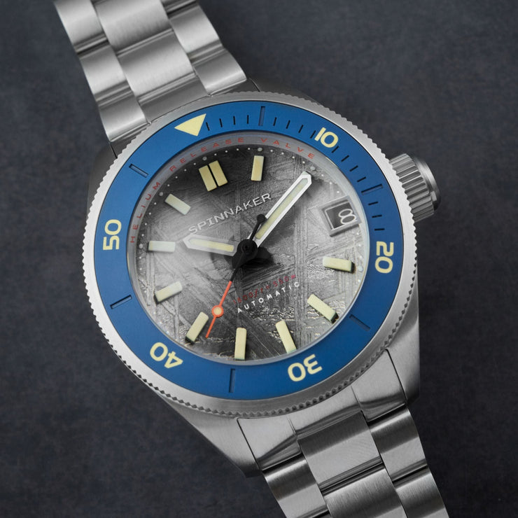 Spinnaker Piccard Automatic Meteorite Limited Edition Night Blue - Watches.com - SP - 5098 - AA