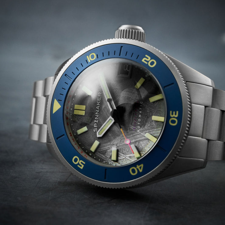 Spinnaker Piccard Automatic Meteorite Limited Edition Night Blue - Watches.com - SP - 5098 - AA