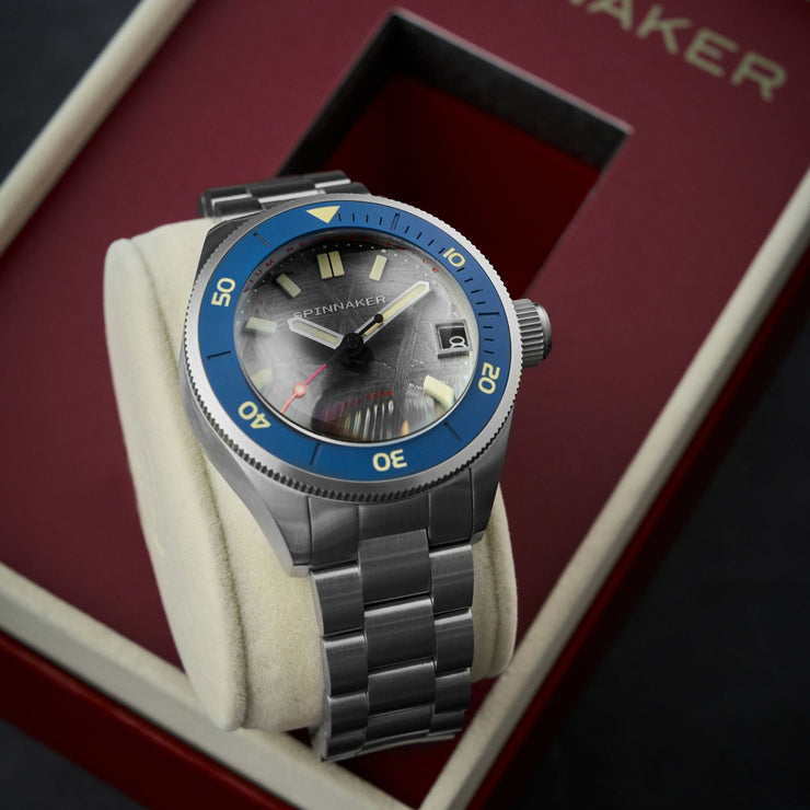 Spinnaker Piccard Automatic Meteorite Limited Edition Night Blue - Watches.com - SP - 5098 - AA