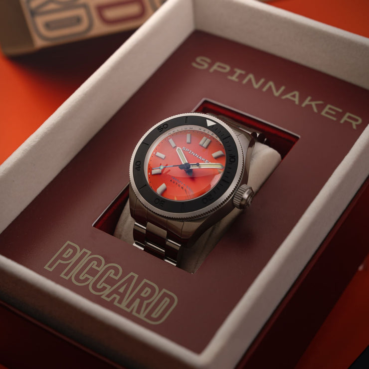 Spinnaker Piccard Automatic Tangerine Orange - Watches.com - SP - 5098 - 99