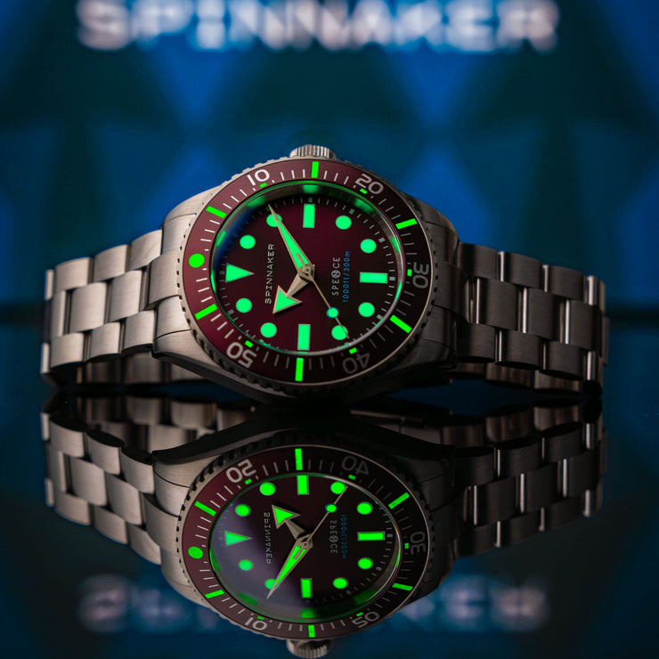 Spinnaker Spence 300 Automatic Burgundy - Watches.com - SP - 5097 - 99