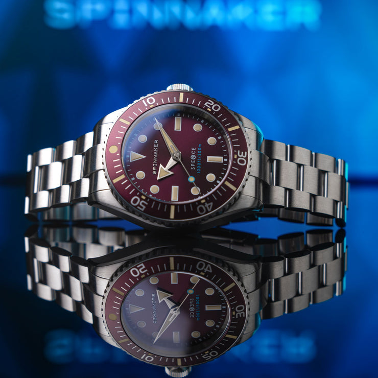 Spinnaker Spence 300 Automatic Burgundy - Watches.com - SP - 5097 - 99