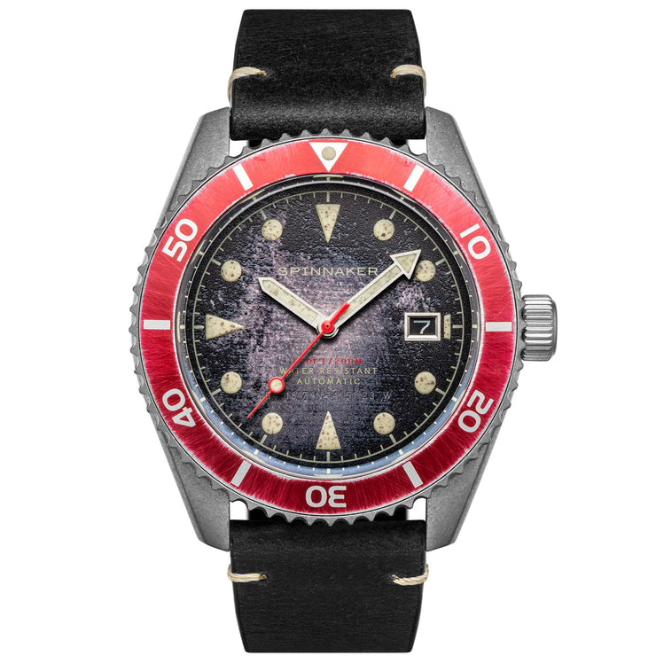 Spinnaker Wreck Automatic Distressed Black - Watches.com - SP - 5089 - 01