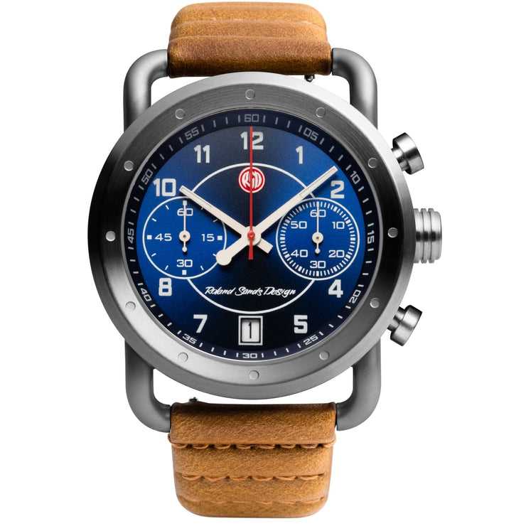 Szanto Icon Roland Sands Signature Chronograph Blue Tan - Watches.com - IC - RS - 2253