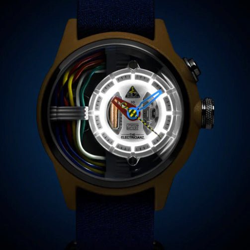 The Electricianz Cable Z 42mm Blue Rubber - Watches.com - ZZ - A1A/04 - CRB