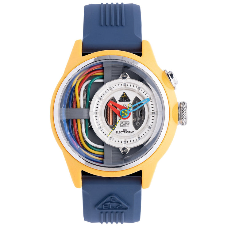 The Electricianz Cable Z 42mm Blue Rubber - Watches.com - ZZ - A1A/04 - CRB