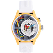 The Electricianz Cable Z 42mm White Rubber - Watches.com - ZZ - A1A/04 - CRW