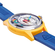 The Electricianz Cable Z 45mm Yellow Blue Rubber - Watches.com - ZZ - A1A/02 - CRB