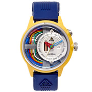 The Electricianz Cable Z 45mm Yellow Blue Rubber - Watches.com - ZZ - A1A/02 - CRB