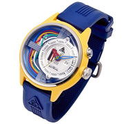 The Electricianz Cable Z 45mm Yellow Blue Rubber - Watches.com - ZZ - A1A/02 - CRB