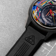 The Electricianz Carbon Z 42mm Black Rubber - Watches.com - ZZ - A1A/05 - CRD