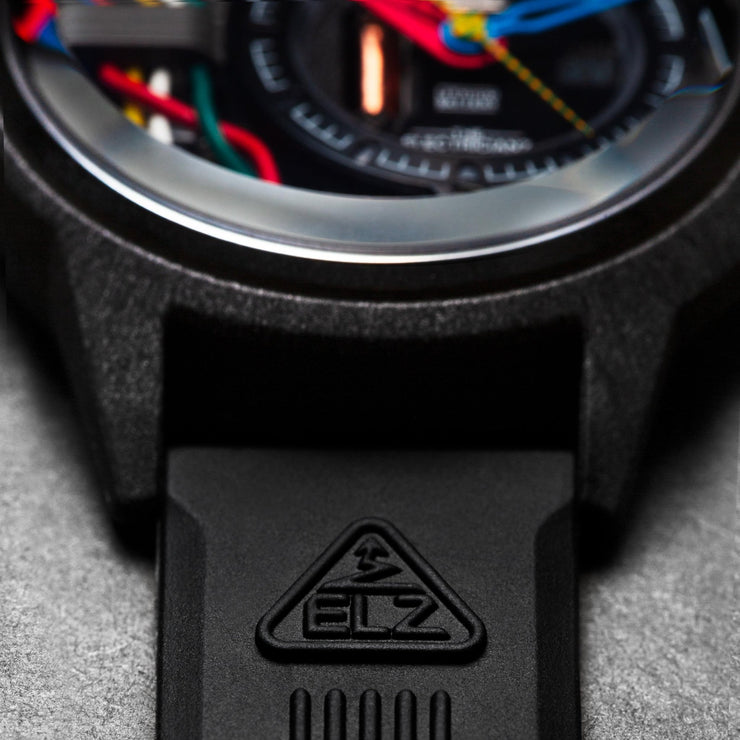 The Electricianz Carbon Z 45mm Black Rubber - Watches.com - ZZ - A1A/03 - CRD