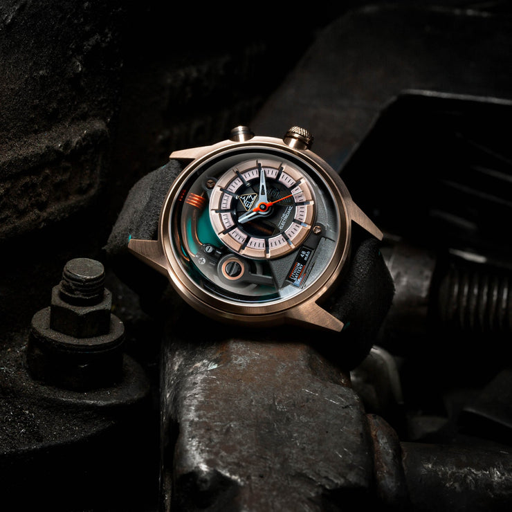 The Electricianz Cazino 45mm Rose Gold Green - Watches.com - ZZ - A3C/04 - CLG