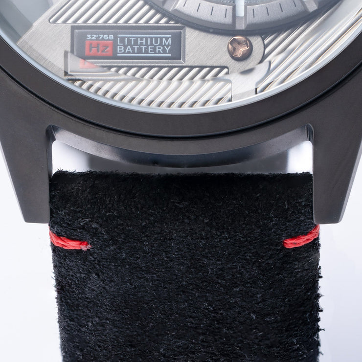 The Electricianz Dark Z 45mm Black Suede - Watches.com - ZZ - A3C/05 - CLD