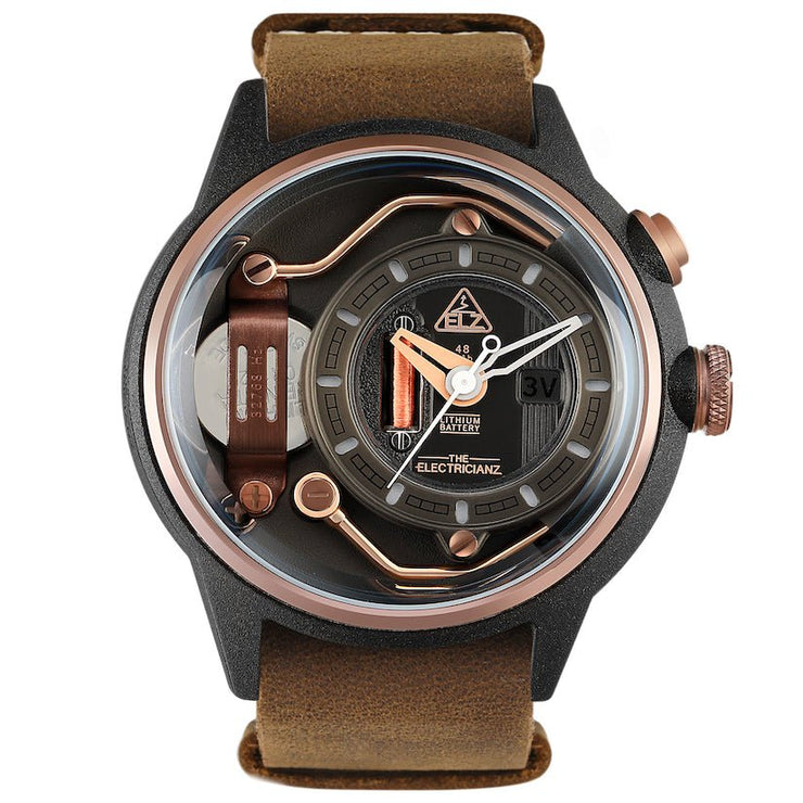 The Electricianz Mokaz Dark Grey Brown - Watches.com - ZZ - A1C/02 - NLC