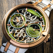 Thomas Earnshaw Barallier Sun Moon Dual Time Automatic Skeleton Two Tone Mint Green - Watches.com - ES - 8242 - 99