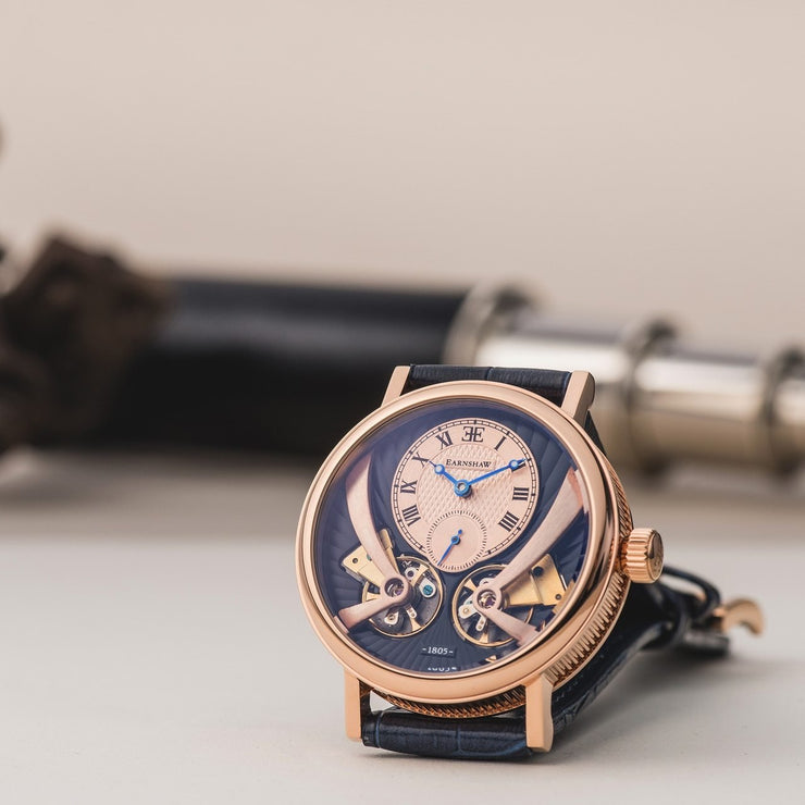 Thomas Earnshaw Beaufort Anatolia Automatic Rose Gold Blue - Watches.com - ES - 8059 - 05