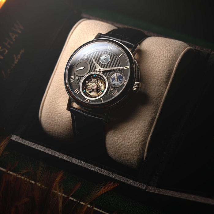 Thomas Earnshaw Celestial Halley Tourbillon Limited Edition Dusk Black angled shot picture