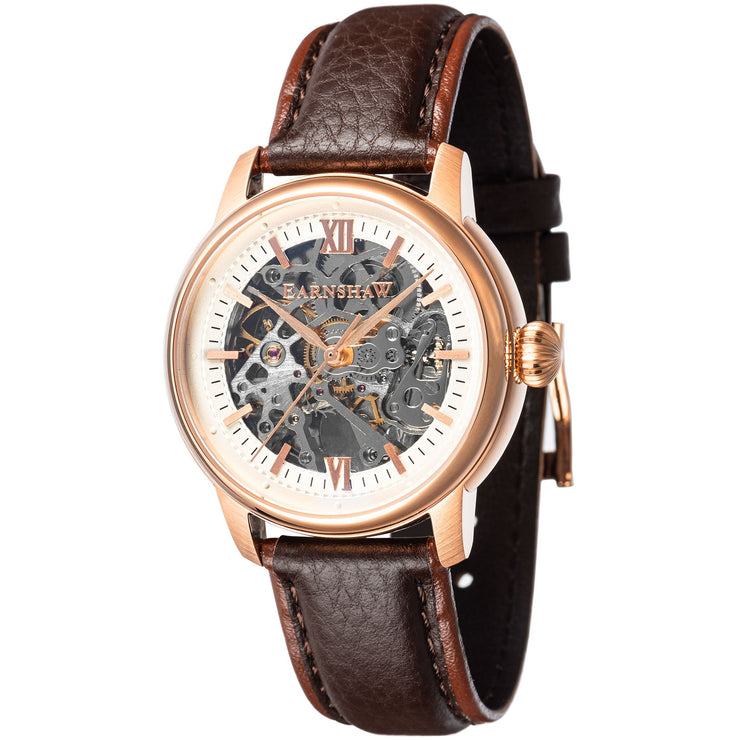 Thomas Earnshaw Cornwall Skeleton Automatic Brown Rose Gold - Watches.com - ES - 8110 - 04