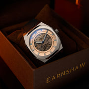 Thomas Earnshaw Discovery Drake Skeleton Automatic Champagne Silver - Watches.com - ES - 8295 - 01