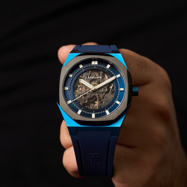 Thomas Earnshaw Discovery Drake Skeleton Automatic Midnight Blue - Watches.com - ES - 8295 - 02