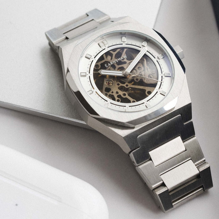 Thomas Earnshaw Drake Skeleton Automatic Silver - Watches.com - ES - 8142 - 11