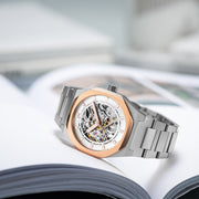 Thomas Earnshaw Drake Skeleton Automatic Silver Rose Gold - Watches.com - ES - 8142 - 44