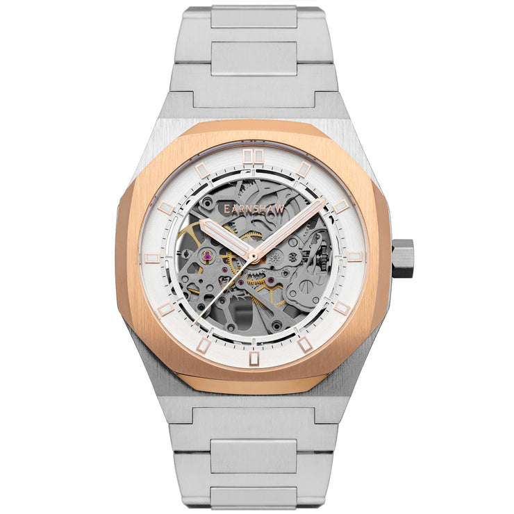 Thomas Earnshaw Drake Skeleton Automatic Silver Rose Gold - Watches.com - ES - 8142 - 44