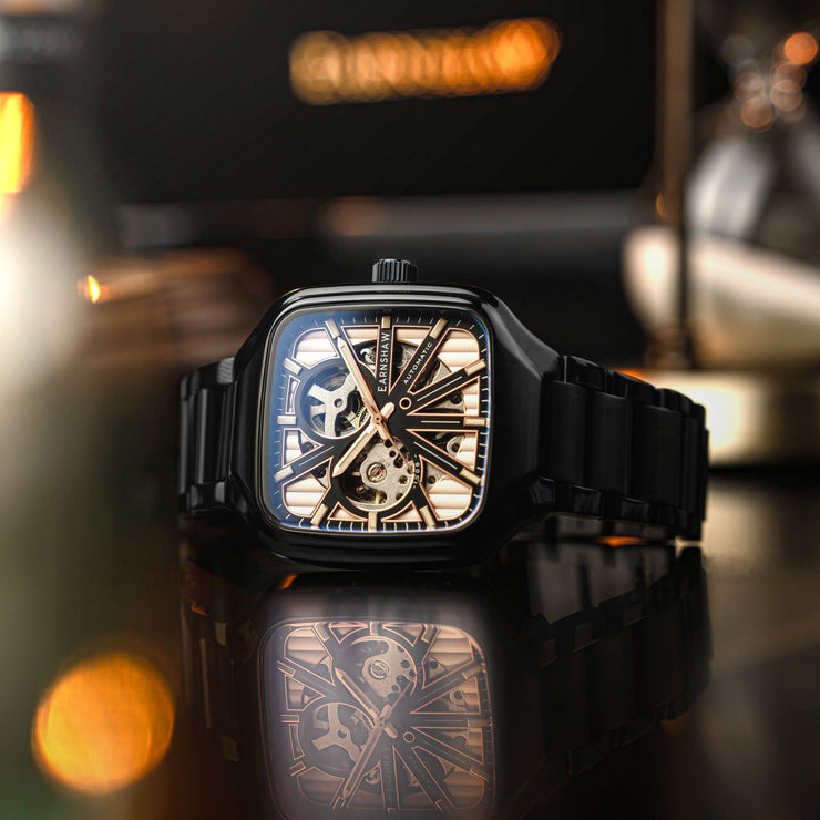 Thomas Earnshaw Engineer Paxton Skeleton Automatic Jet Black - Watches.com - ES - 8294 - 55