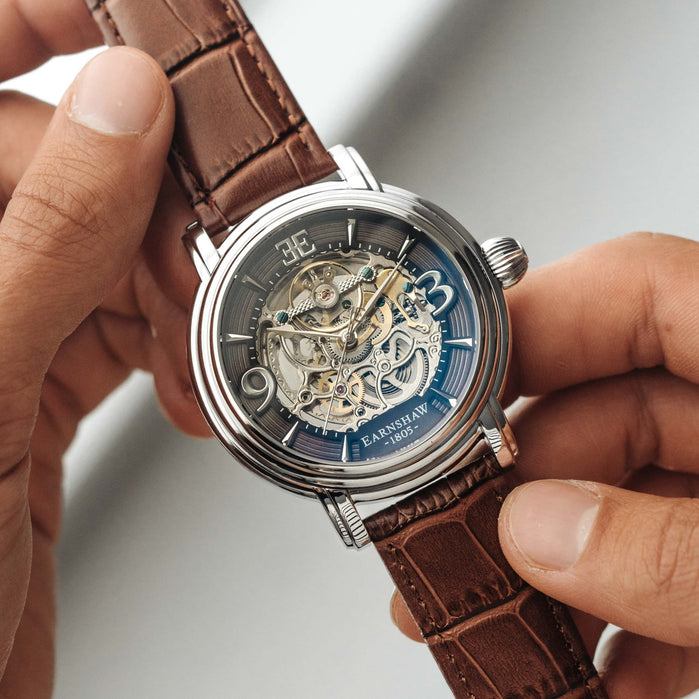 Thomas Earnshaw Longcase Automatic Gray angled shot picture