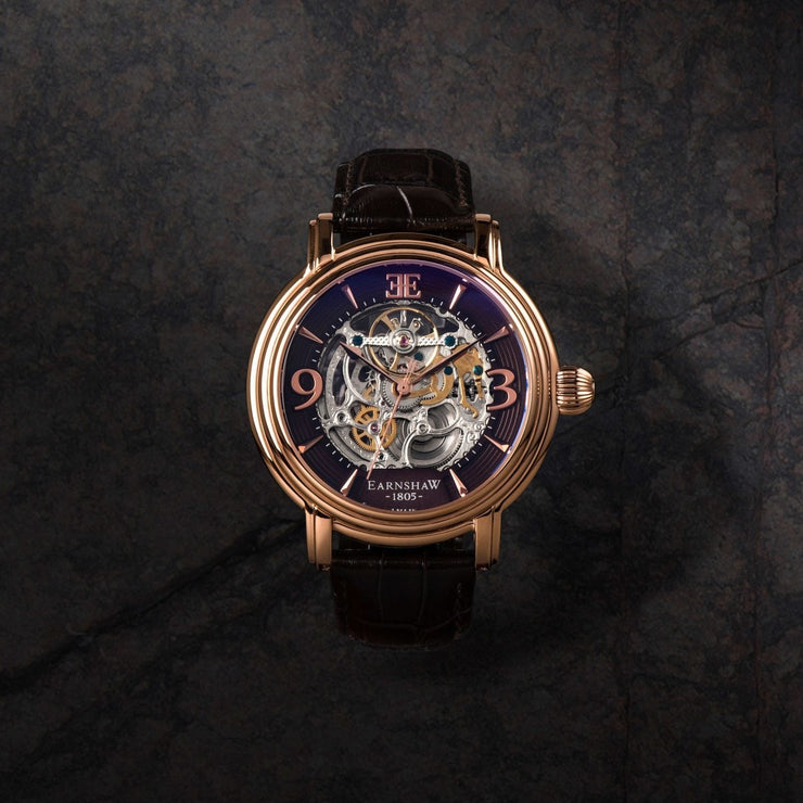 Thomas Earnshaw Longcase Automatic Rose Gold Brown - Watches.com - ES - 8011 - 07