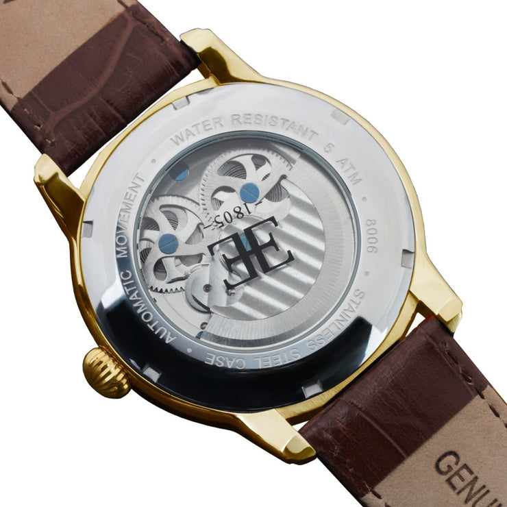 Thomas Earnshaw Longitude Automatic Gold Brown White - Watches.com - ES - 8006 - 02